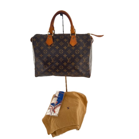 LOUIS VUITTON LV Monogram Speedy 30 Satchel Bag Vintage 1996 Authentic - Picture 10 of 16